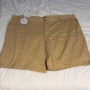 Classic Tan Flat Front Men's Shorts
